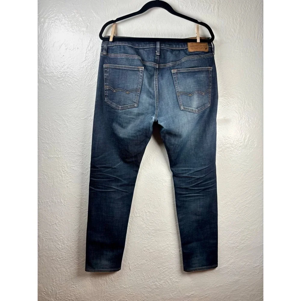 American Eagle Slim Taper Jeans Mens 33x30 Dark Wash 360 Extreme Flex Denim